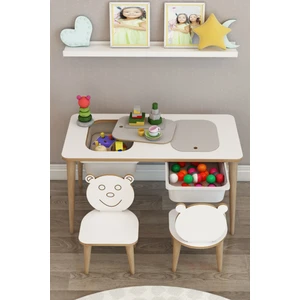 Çocuk Oyun Etkinlik Çalışma Masası Montessori Sandalyeli
