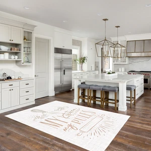 Makine Dokuması Pamuklu Kaymaz Taban ,dokuma Taban ,leke Tutmaz Yüksek Kalite ,uzun Ömürlü Dekoratif Modern Mutfak Halısı