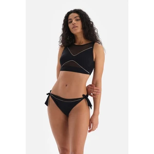 Siyah Kalın Bağcıklı Bikini Alt