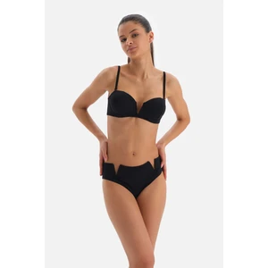 Siyah Straplez V Tel Bikini Üst