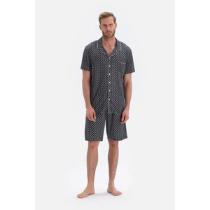 Siyah Şal Desen Modal Groom Pijama Takımı