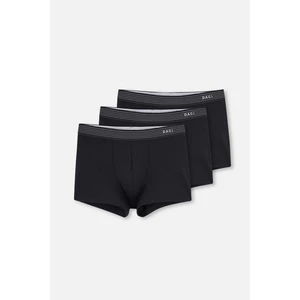 Siyah D5210 Compact Düz Boxer 3'lü