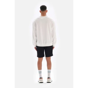 Beyaz Erkek Tenis Baskili Sweatshirt