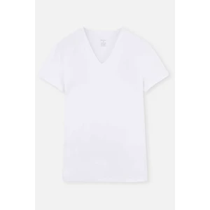 Beyaz D5030 Compact V Yaka T-Shırt 2'li