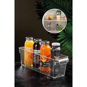 Meleni Home Buzdolabı Düzenleyici - Şeffaf Buzdolabı Içi Düzenleyici Organizer 10 X 32,5 X 10 Cm