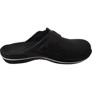 Unisex Siyah-Beyaz Çizgili Banyo Balkon Terliği GZRR215-20 GZRR215-20