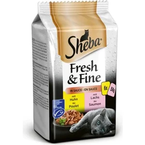 Fresh & Fine Et Koleksiyonu Somonlu ve Tavuklu Yaş Mama(6*50 gr Pouch)