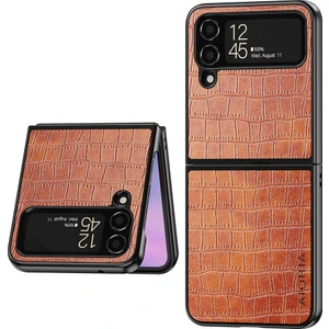 For Samsung Galaxy Z Flip 4 Timsah Deseni Cep Telefonu Kılıfları (Yurt Dışından)