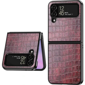 For Samsung Galaxy Z Flip 4 Timsah Deseni Cep Telefonu Kılıfları (Yurt Dışından)