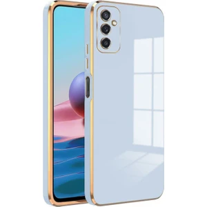 Samsung Galaxy A14 5g Kılıf Golden Silikon Kılıf Açık Mavi