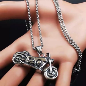 Herşey Nota Motorsiklet Paslanmaz Çelik Kolye Kadın - Erkek