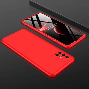 Heptek İletişim Samsung Galaxy A51 Kılıf 360 Tam Koruma Ön ve Arka Sert Mika Kapak Orjinal Ays Gkk Kapak
