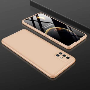 Heptek İletişim Samsung Galaxy A51 Kılıf 360 Tam Koruma Ön ve Arka Sert Mika Kapak Orjinal Ays Gkk Kapak
