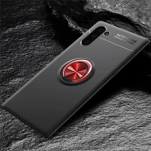 Heptek İletişim Samsung Galaxy Note 10 Kılıf Kamera Çıkıntılı Renkli Yüzüklü Standlı Mıknatıslı Kapak (Ravel)