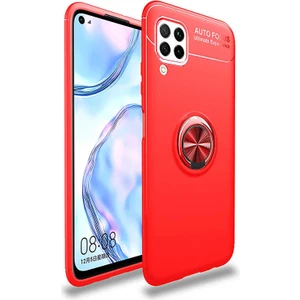 Heptek İletişim Huawei P40 Lite Kılıf Kamera Çıkıntılı Renkli Yüzüklü Standlı Mıknatıslı Kapak (Ravel)