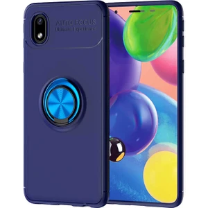 Heptek İletişim Samsung Galaxy A01 Core Kılıf Kamera Çıkıntılı Renkli Yüzüklü Standlı Mıknatıslı Kapak (Ravel)