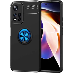 Heptek İletişim Xiaomi Redmi Note 11 Pro 5g Kılıf Kamera Çıkıntılı Renkli Yüzüklü Standlı Mıknatıslı Kapak (Ravel)