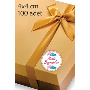 Iyi Bayramlar Ramazan Bayram Sticker Şeker Etiketi Ramazan Kurban 4 cm - 100 Adet