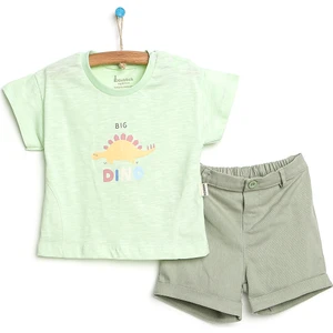 Dino Party Tshirt-Şort Takım Erkek Bebek