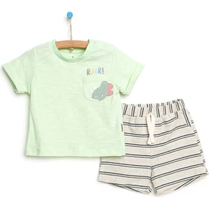Dino Party Tshirt-Şort Erkek Bebek
