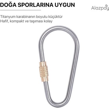 Alazpay Outdoor Kamp Kilitli Vidalı Titanyum Anahtarlık Fiyatı