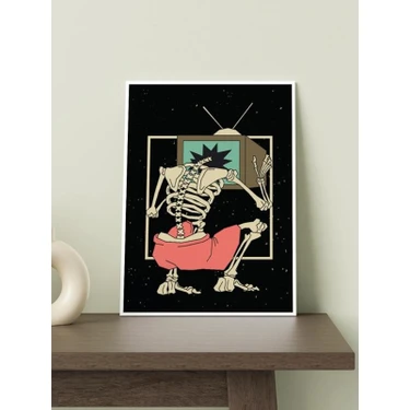 Kurukafa Skull Tasarımlı 24*33 cm 350 Gr. Kuşe Kağıt Poster