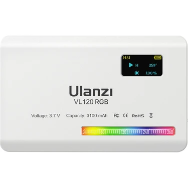 Ulanzi VL120 Rgb LED Kamera Işığı - Beyaz (Yurt