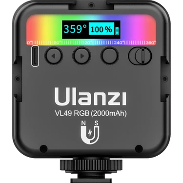 Ulanzi VL49 Mini Rgb LED Video Işığı - Siyah (Yurt