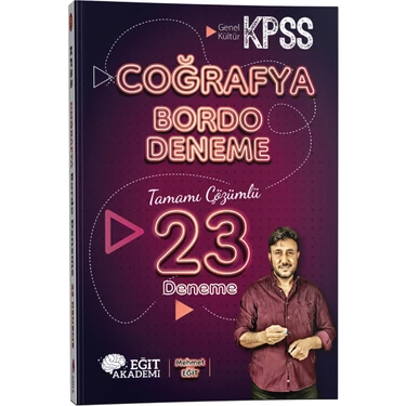 Mehmet Eğit KPSS Coğrafya Bordo Deneme Sınavı 23 Tamamı