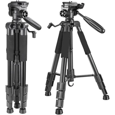 Dymax 175CM Profesyonel Tripod Kamera Fotoğraf Makinesi Dslr Canon Nikon Sony Için Telefon Tutucu