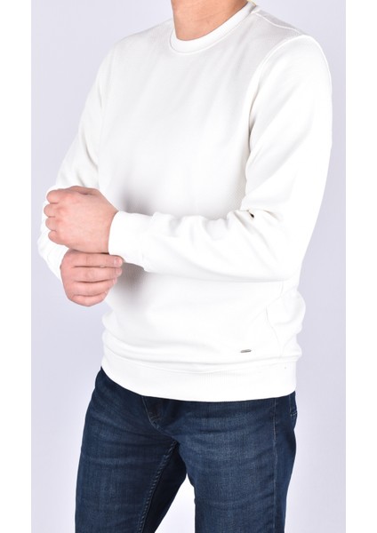 R2261 Bisiklet Yaka Mevsimlik Swet/ekru/xl