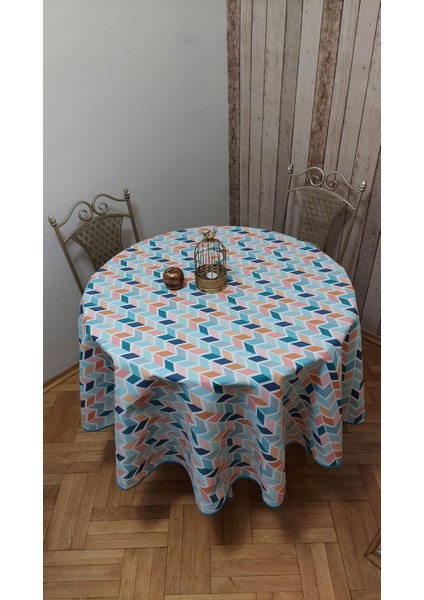Duck (Sıvı Itici ,leke Tutmaz) Kumaş,yuvarlak Yemek Masası Örtüsü