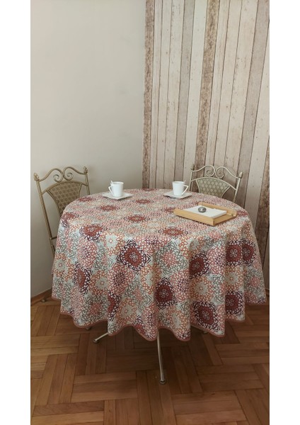 Duck (Sıvı Itici ,leke Tutmaz) Kumaş,yuvarlak Yemek Masası Örtüsü