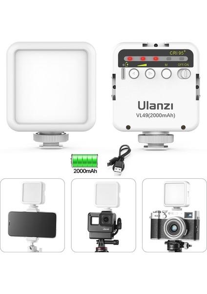 VL49 Mini LED Video Vlogger Işık - Beyaz (Yurt Dışından) modelleri