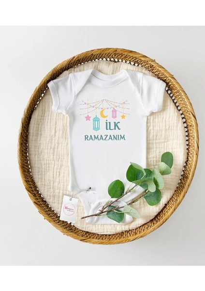 Ilk Ramazan Özel Tasarım Bebek Zıbın Pamuklu Çıtçıtlı Body