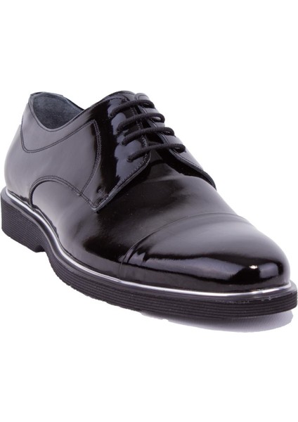 DMA08- 025 Siyah Rugan Ortopedik Günlük Erkek Deri Ayakkabı