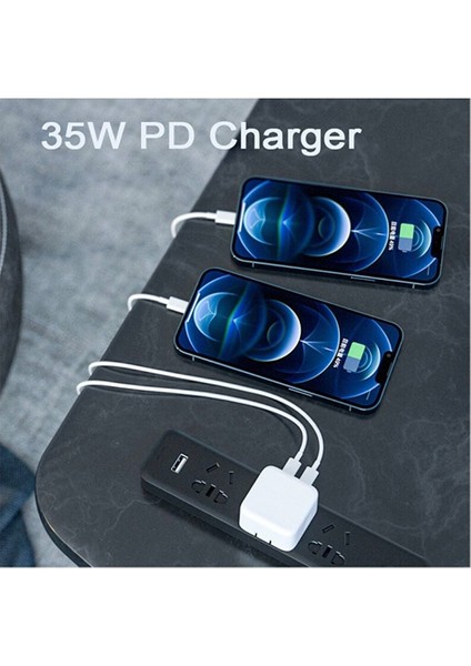 35 Watt Hızlı Şarj Adaptörü Type-C Girişlidir. Çift Girişlidir Kablo Yoktur. Sadece Adaptördür.