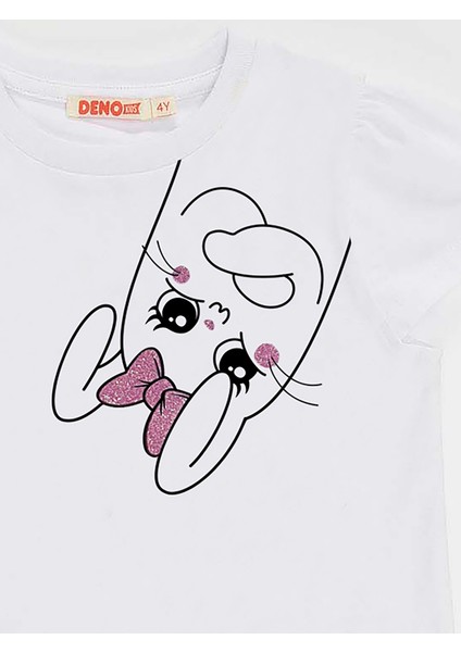 Kurdelalı Tavşan Kız Çocuk T-Shirt Şort Takım indirimleri