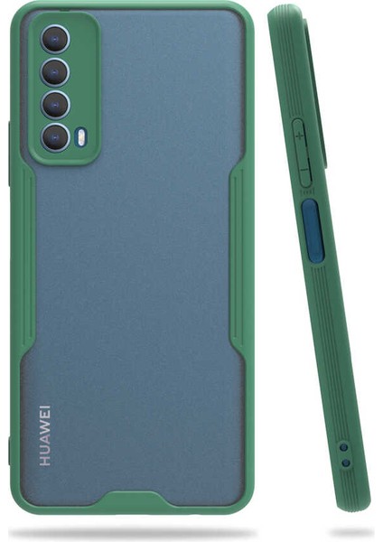 Huawei P Smart 2021 Kılıf Kamera Korumalı Ultra Ince Buzlu Mat Renkli Silikon Kapak(Parfe)
