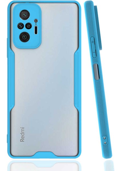 Xiaomi Redmi Note 10 Pro Kılıf Kamera Korumalı Ultra Ince Buzlu Mat Renkli Silikon Kapak(Parfe)