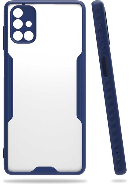 Samsung Galaxy M51 Kılıf Kamera Korumalı Ultra Ince Buzlu Mat Renkli Silikon Kapak(Parfe)