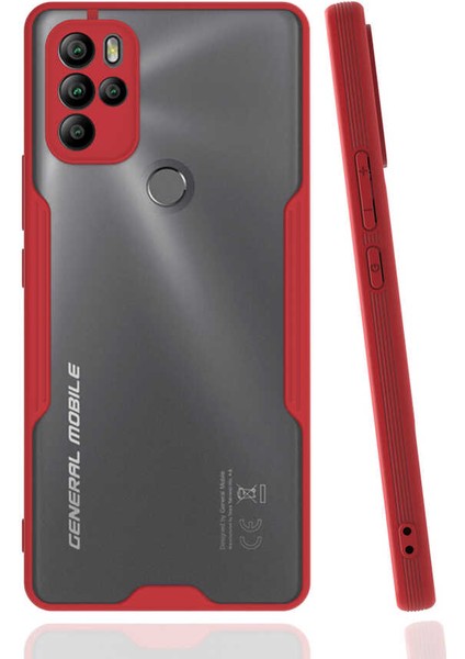 General Mobile 21 Pro Kılıf Kamera Korumalı Ultra Ince Buzlu Mat Renkli Silikon Kapak(Parfe)