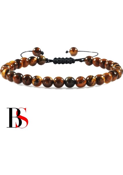 Kaplangözü 6 mm Doğal Taş Makrome Erkek Bileklik fiyatları