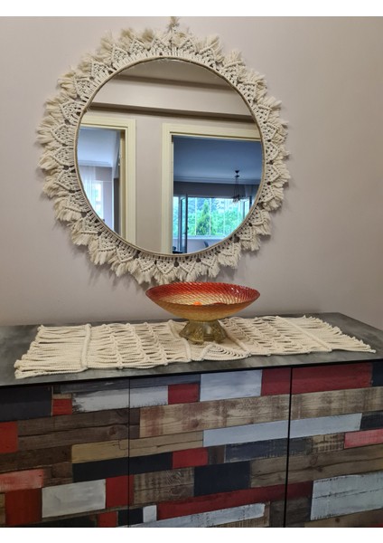 Büyük Boy Makrome Konsol Aynası