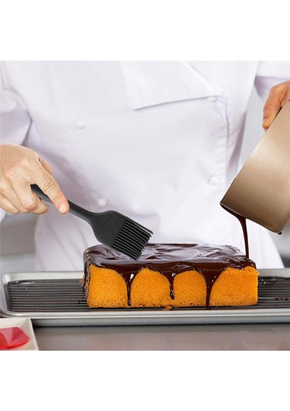 Shop-Set Isıya Dayanıklı Yanmaz Yapışmaz Silikon Spatula Seti 6 Parça Siyah