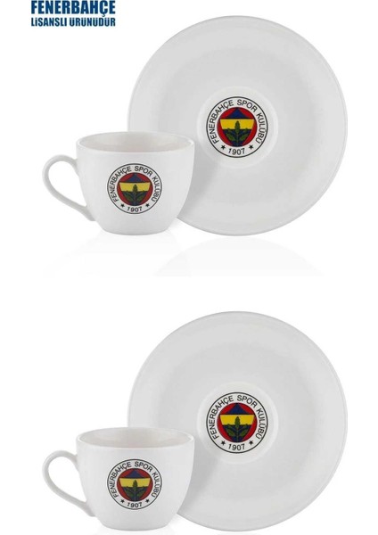 LİSANSLI FENERBAHÇE 2'Lİ PORSELEN ÇAY FİNCAN TAKIMI