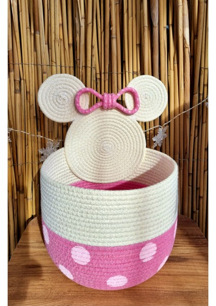 Minnie Pembe Oyuncak Sepeti,düzenleyici,çok Amaçlı Sepet