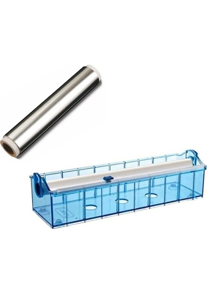 Sanayi Tip Uzun Metraj Alüminyum FOLYO30X110MT 14MIKRON+FOLYOLUK Kesim Aparatlı