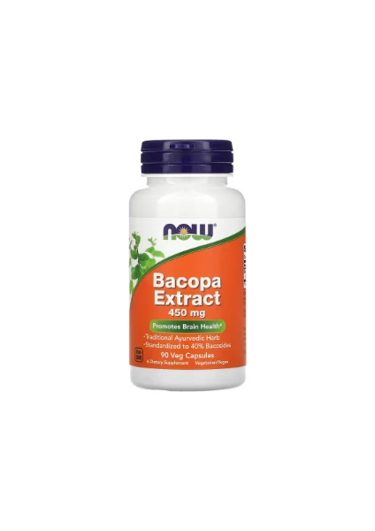 Now Foods Now Foods, Bacopa Extract, 450 mg, 90 Veg Capsules