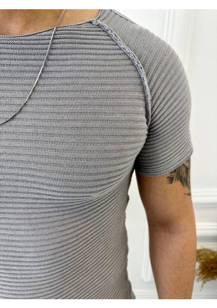 Tişört Örme Triko Tişört Nefes Alabilen Terletmez Slim Fit Dar Kesim T-Shirt modelleri